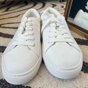 JCrew Size 7 White Canvas Shoes
